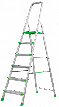 Стремянка алюминиевая со ступенями 130 мм NV2117 артикул 2117106