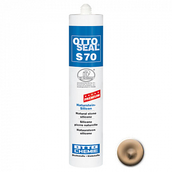 Нейтральный силиконовый герметик для камня и мрамора OTTOSEAL S70 PREMIUM С6115 (матовый багамо-бежевый), 310мл