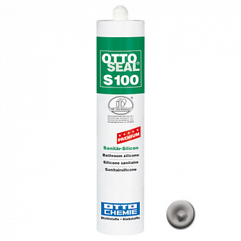 Профессиональный универсальный силиконовый герметик OTTOSEAL S100 PREMIUM С776 (серый №15), 300мл