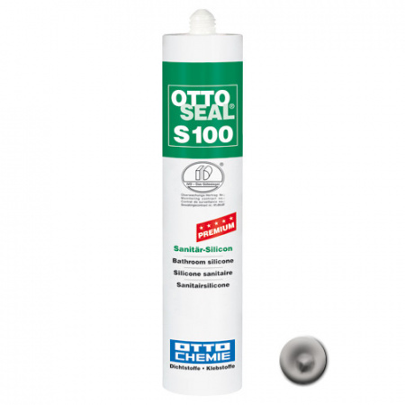 Профессиональный универсальный силиконовый герметик OTTOSEAL S100 PREMIUM С776 (серый №15), 300мл