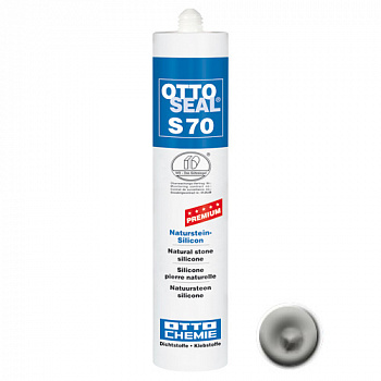 Нейтральный силиконовый герметик для камня и мрамора OTTOSEAL S70 PREMIUM С56 (серый бетон), 310мл