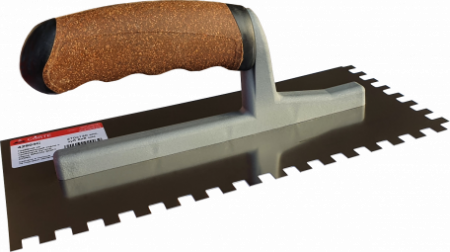 Гребёнка нержавеющая, пробковая ручка BRAVO SOFT CORK 13x27,зуб 8x8 CORTE