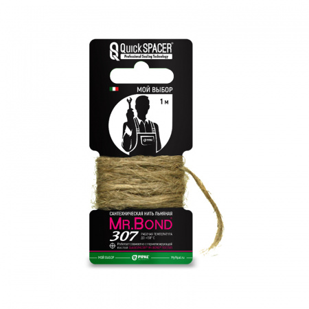 Pipal mrBond  Сантехническая льняная нить QuickSPACER® Mr.Bond® 307, прядь 1 м  5030700001