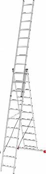 Лестница алюминиевая многофункциональная трехсекционная NV2230 артикул 2230311