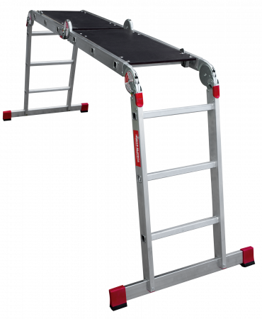 Профессиональная алюминиевая лестница-трансформер с помостом, ширина 400 мм NV3330 артикул 3330403