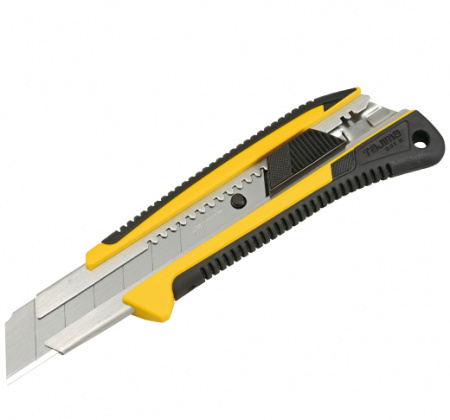 Нож LC-660 GRI, 25 мм с обрезиненным корпусом и автофиксацией лезвия TAJIMA LC660B/Y1