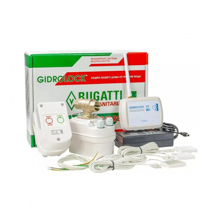 Комплект Gidrolock WIFI WINNER автономные с WIFI модулем для передачи данных BUGATTI 3/4 36203022