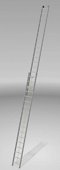 Индустриальная алюминиевая двухсекционная тросовая лестница NV5240 артикул 5240218