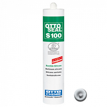 Профессиональный универсальный силиконовый герметик OTTOSEAL S100 PREMIUM С45 (шиншила), 300мл