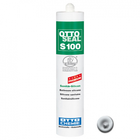 Профессиональный универсальный силиконовый герметик OTTOSEAL S100 PREMIUM С45 (шиншила), 300мл