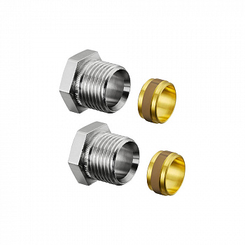 Oventrop Присоединительный набор со стяжным кольцом Ofix CEP 2 шт ВР G ½ НР x 15 мм 1016853