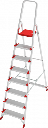 Профессиональная алюминиевая стремянка со ступенями 130 мм и металлическими стяжками NV 3119 артикул 3119108