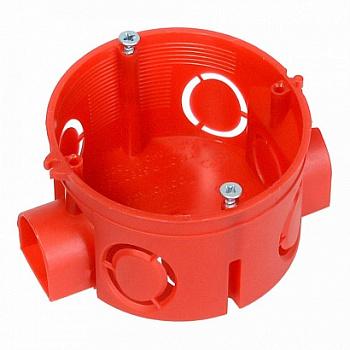 Коробка установочная 80-0500С безгалогенная (HF) 68х42 с саморезами (224шт/кор) Промрукав