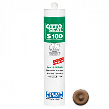 Профессиональный универсальный силиконовый герметик OTTOSEAL S100 PREMIUM С15 (умеренно-коричневый), 300мл