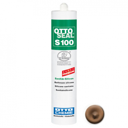 Профессиональный универсальный силиконовый герметик OTTOSEAL S100 PREMIUM С15 (умеренно-коричневый), 300мл
