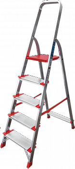 Профессиональная алюминиевая стремянка со ступенями 130 мм NV 3117
