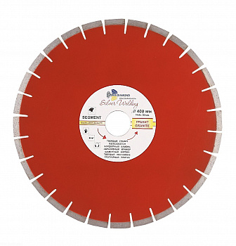 Диск алмазный отрезной 400*50 Сегмент Гранит Серебряная пайка SWG903