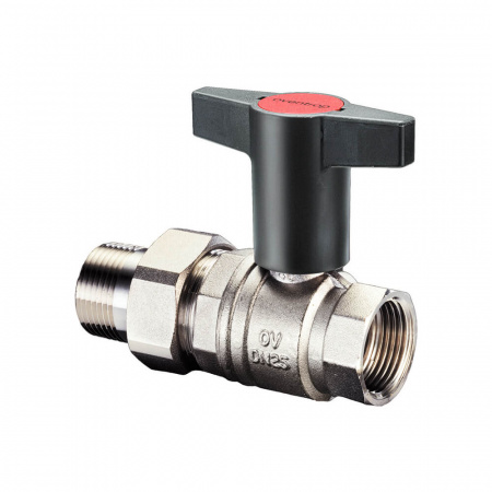 Oventrop  ШК Optibal, с американкой, НР-ВР, черная пластиковая рукоятка DN 15  1075704