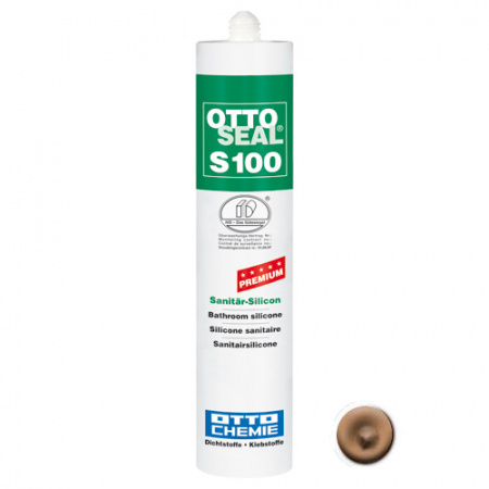 Профессиональный универсальный силиконовый герметик OTTOSEAL S100 PREMIUM С09 (карамель), 300мл