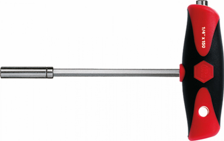 Отвертка Wiha ComfortGrip с Т-образной рукояткой и двумя держателями битов
