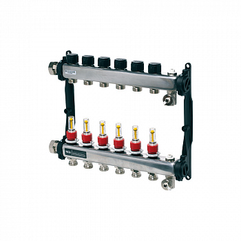 TECE  Коллектор стальной для поверхностного отопления в сборе 2 контура  77310002