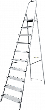 Стремянка алюминиевая со ступенями 130 мм NV1117 артикул 1117110