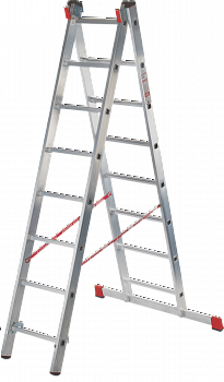 Профессиональная алюминиевая двухсекционная лестница NV3220