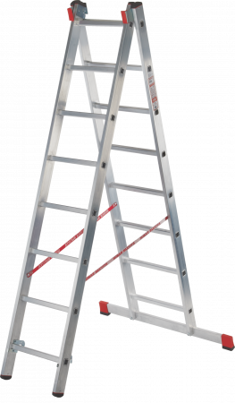 Профессиональная алюминиевая двухсекционная лестница NV3220