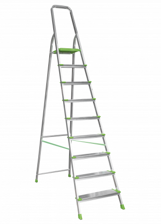 Стремянка алюминиевая со ступенями 130 мм NV2117 артикул 2117109