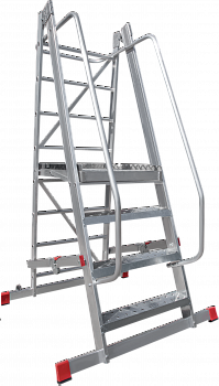 Лестница передвижная складная с площадкой NV 8000055