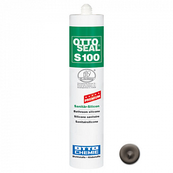 Профессиональный универсальный силиконовый герметик OTTOSEAL S100 PREMIUM С7117 (ярко-коричневый), 300мл