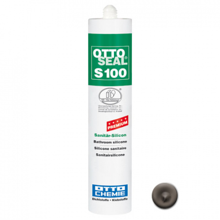 Профессиональный универсальный силиконовый герметик OTTOSEAL S100 PREMIUM С7117 (ярко-коричневый), 300мл