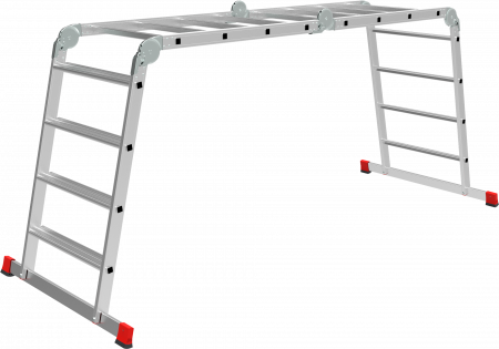 Профессиональная алюминиевая лестница-трансформер с развальцованными ступенями, ширина 650 мм NV3325 артикул 3325404