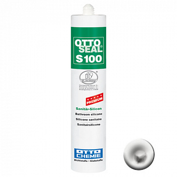 Профессиональный универсальный силиконовый герметик OTTOSEAL S100 PREMIUM С38 (светло-серый), 300мл