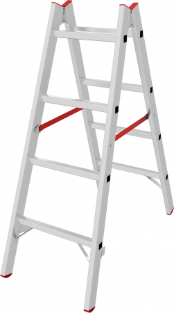 Индустриальная двухсторонняя алюминиевая стремянка с перекладинами NV5123 артикул 5123204