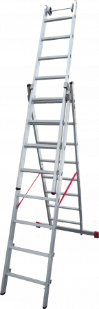 Индустриальная алюминиевая трехсекционная лестница NV5230 артикул 5230308