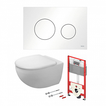 TECE TECEloop 2.0  Комплект с панелью смыва TECEloop 2.0 белая матовая и унитазом Duravit Architec Rimless®  1000102