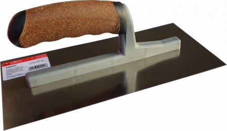 Кельма нержавеющая гладкая, пробковая ручка BRAVO SOFT CORK 13x27 CORTE