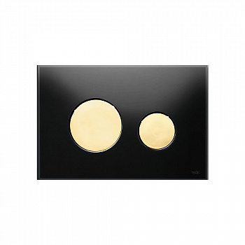 TECE TECEloop панель смыва с двумя клавишами стеклянная Черный; Позолота 9240658