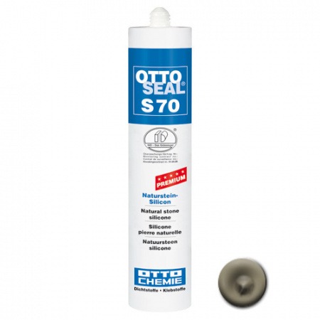 Нейтральный силиконовый герметик для камня и мрамора OTTOSEAL S70 PREMIUM С41 (красно-серый структурированный), 310мл