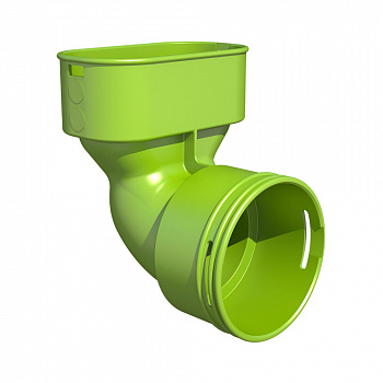 Blizzard Lufttechnik  Отвод-переходник 90° Ø 75/63 - 50x100 мм ПП  630966