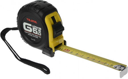 Рулетка G LOCK 5м/19мм, цвет черно-желтый TAJIMA G9P50MT