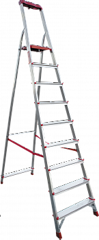 Профессиональная анодированная стремянка с органайзером NV 3115А артикул 3115109A