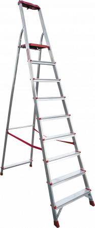 Профессиональная анодированная стремянка с органайзером NV 3115А артикул 3115109A