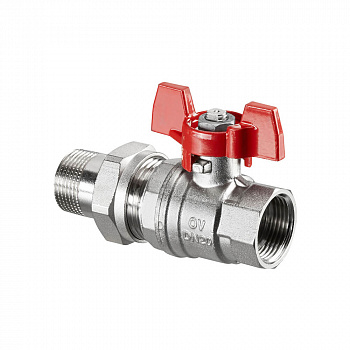 Oventrop  ШК Optibal, с американкой, НР-ВР, рукоятка бабочка DN 15  1075804