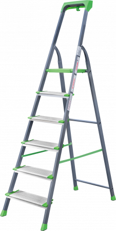 Стремянка стальная с алюминиевыми ступенями 130 мм и органайзером NV2138