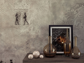 Высокопрочное декоративное покрытие с трафаретным узором в античном стиле