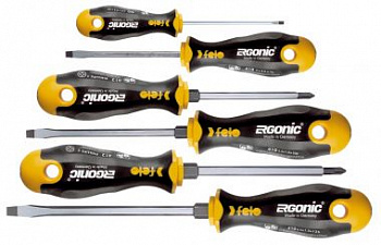 Набор отвёрток 6 шт. с шестигранником, серия 410 Ergonic FELO 410 961 48
