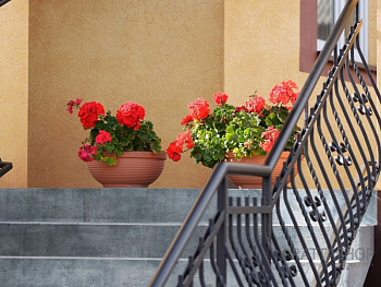 Эффект античного мрамора на фасаде дома