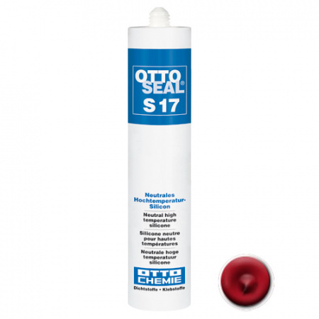 Высокотемпературный нейтральный силиконовый герметик OTTOSEAL S17 С65 (красно-коричневый), 310мл